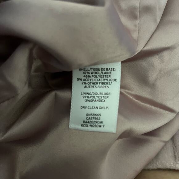 New With Tags Rachel Parcell Pink Wool Belted Peacoat Women’s Small - Picture 7 of 8